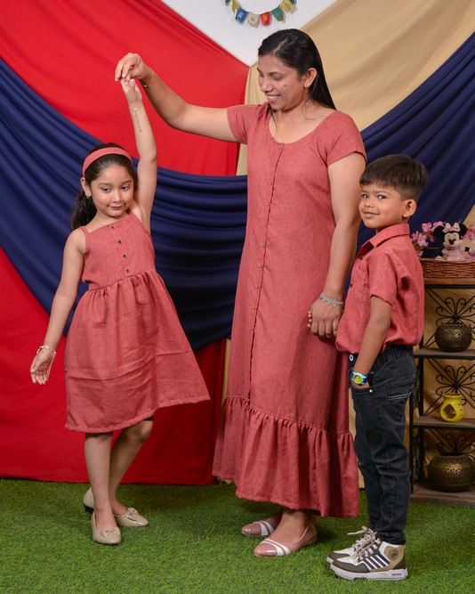 Mom Kids matching dress