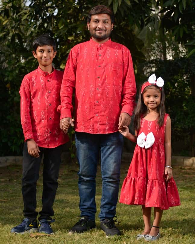 father kids matching outfits