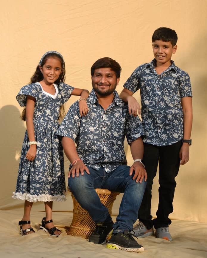 father kids matching outfits