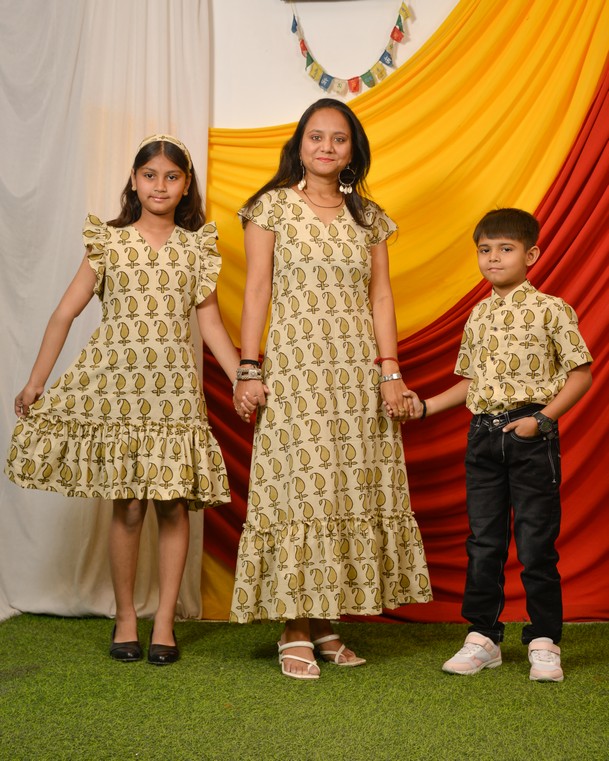 Mom Kids matching dress