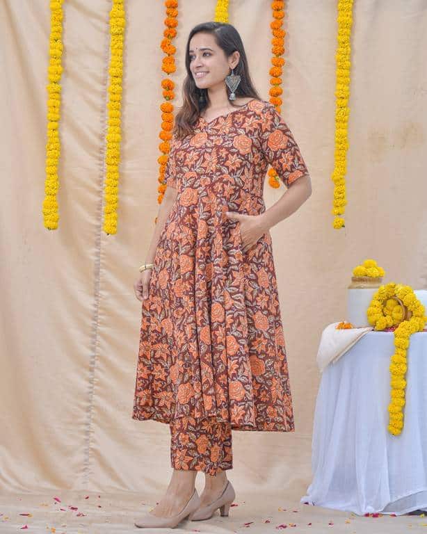 Brick Rose Kurta Set7