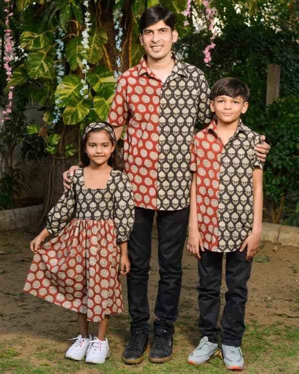 father kids matching outfits