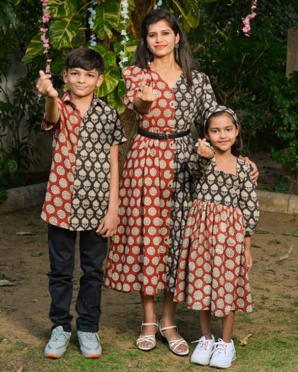 Mom Kids matching dress