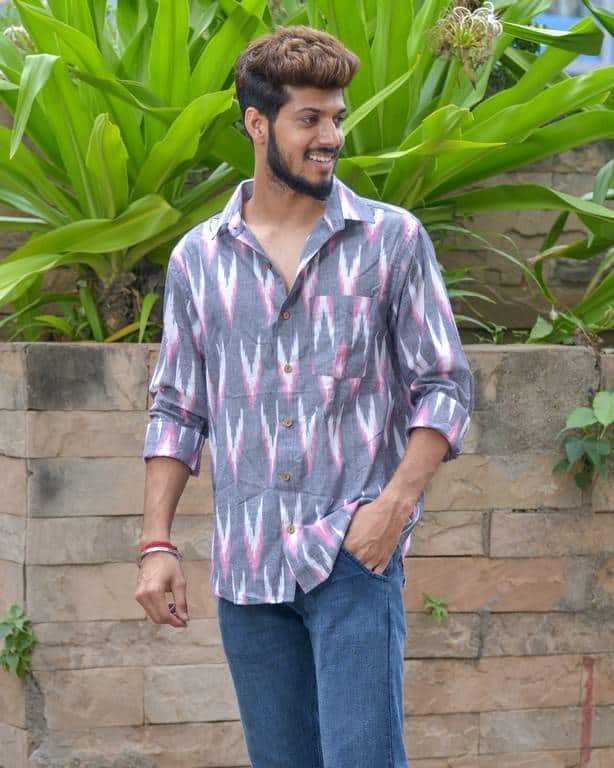 Grey Ikat Shirt3