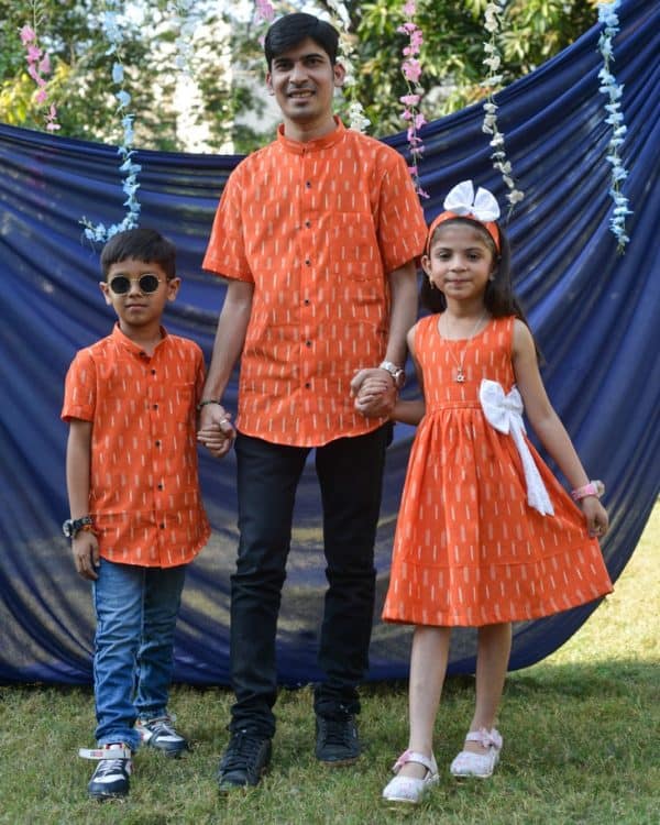 Father matching vacation outfits