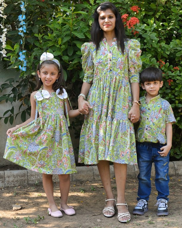 Mom Kids matching dress