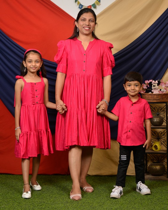 Mom Kids matching dress