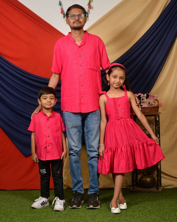 father kids matching outfits