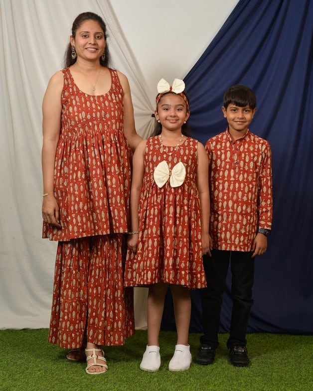 Mom Kids matching dress