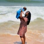 Rosy Vine Short Maternity Dress photo review