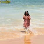 Rosy Vine Short Maternity Dress photo review