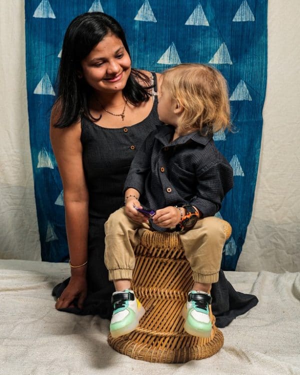 Mother son matching outfits