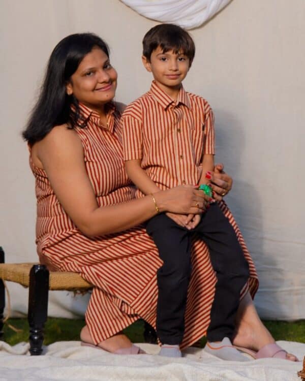 Mother son matching outfits