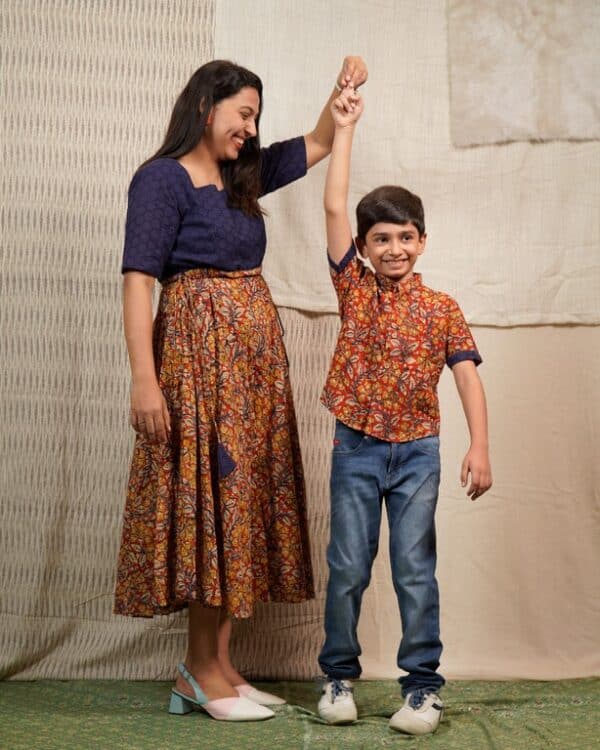 Mother son matching outfits