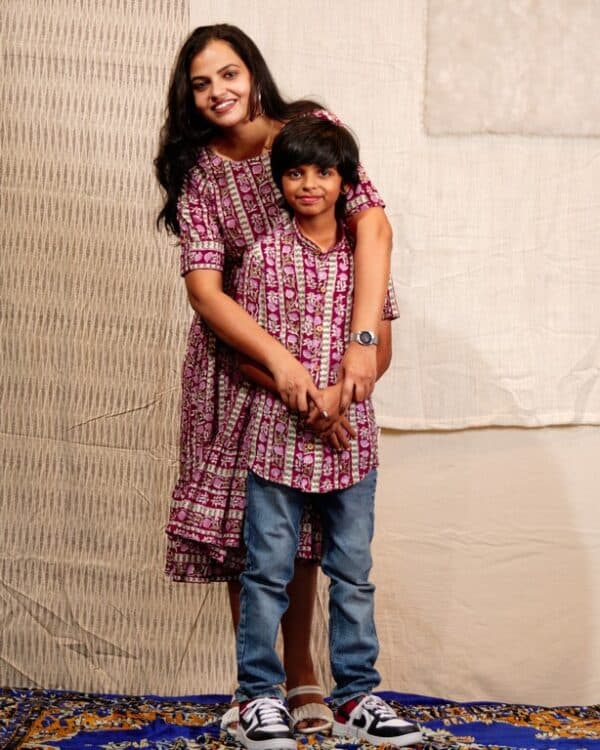 Mother son matching outfits