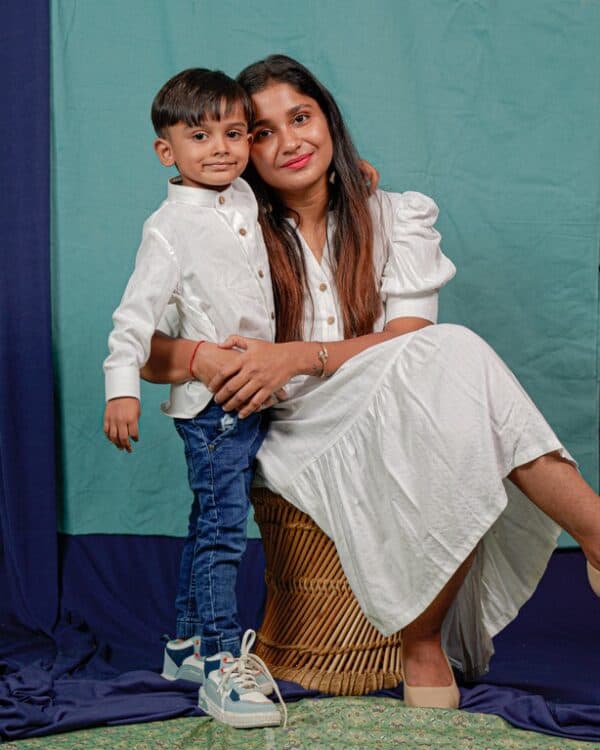 Mother son matching outfits