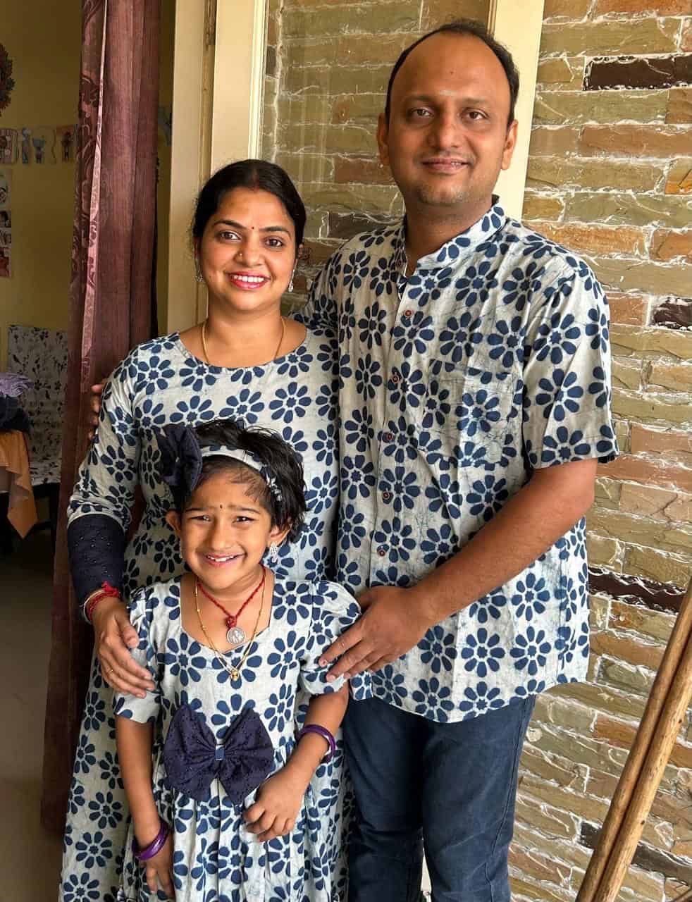 Indigo Floral Dress Family Set photo review