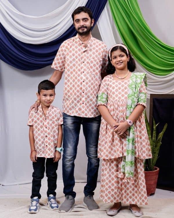 father kids matching outfits