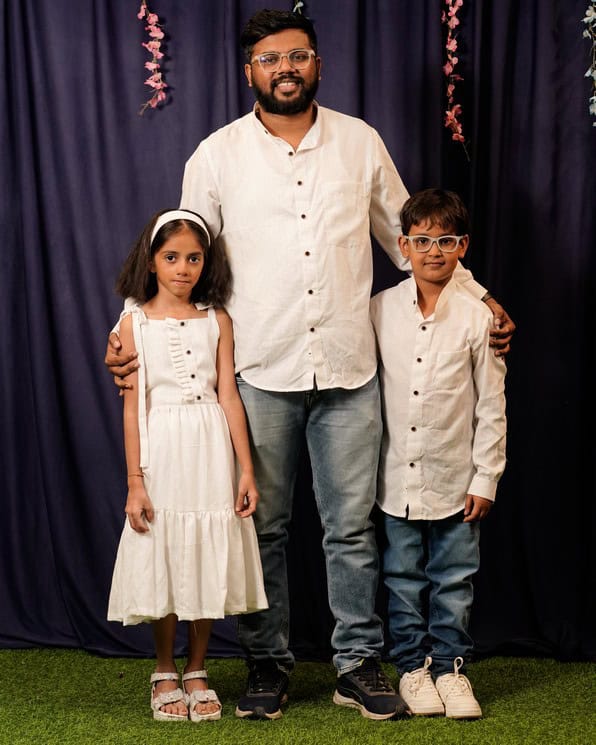 father kids matching outfits