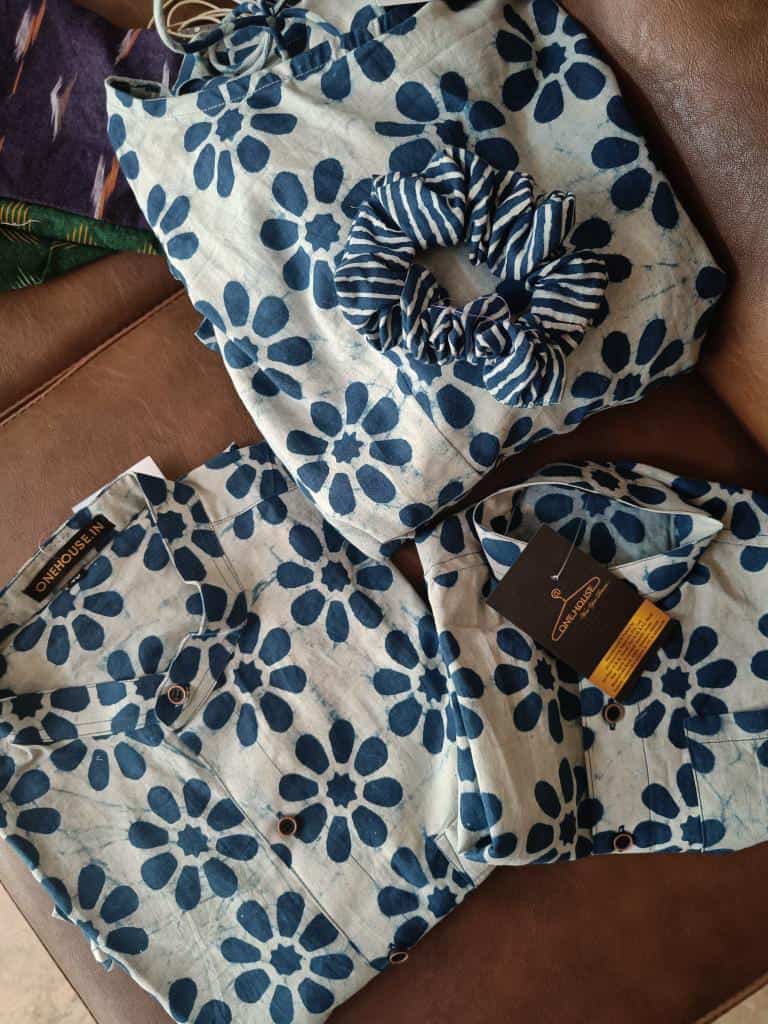 Indigo Floral Dress Family Set photo review