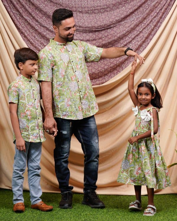 father kids matching outfits