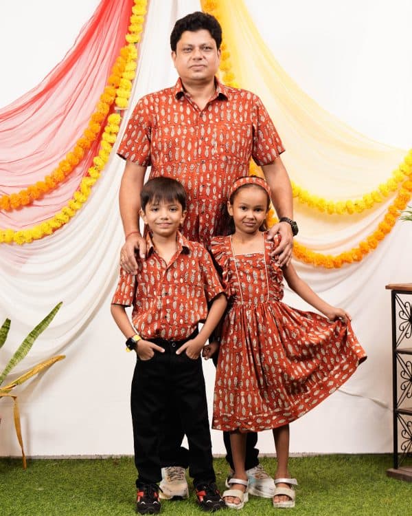 father kids matching outfits