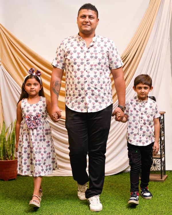 father kids matching outfits