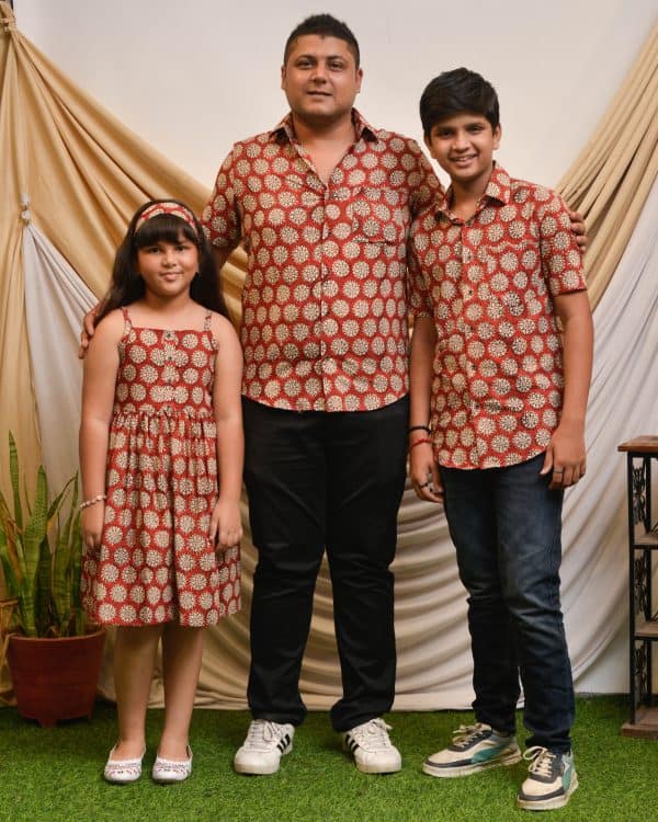 father kids matching outfits