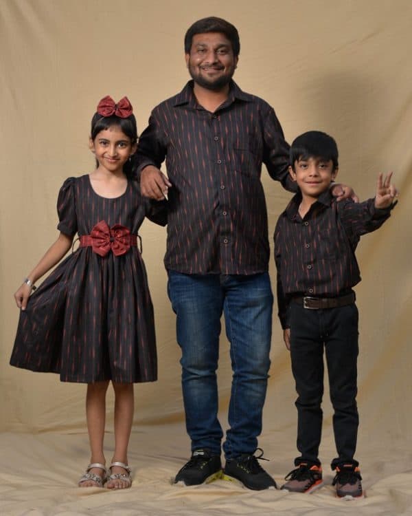 father kids matching outfits