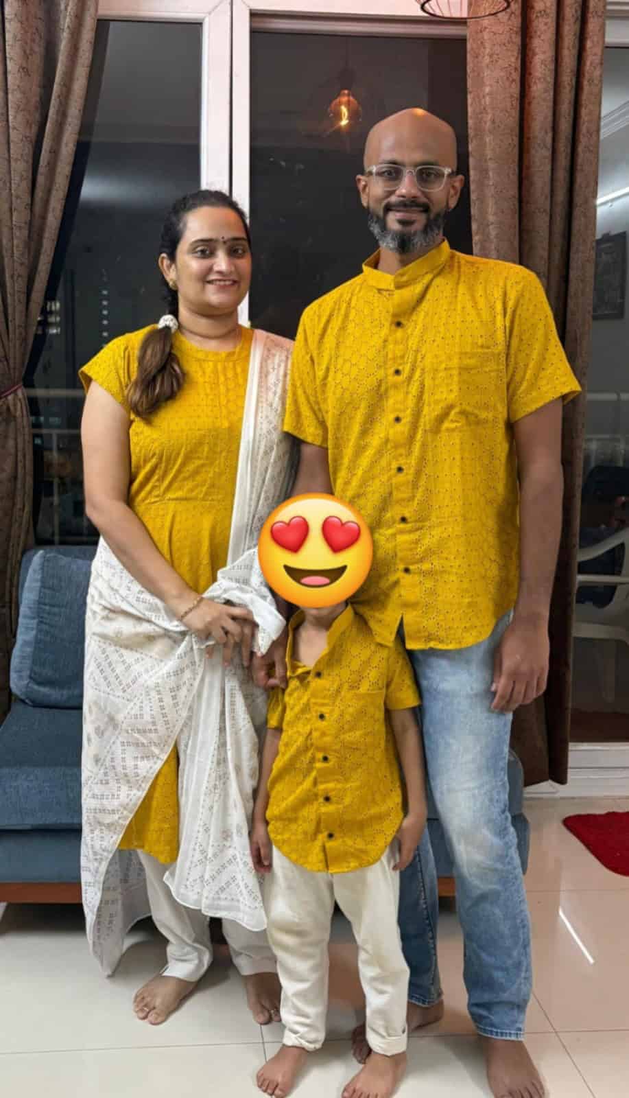 Click to view full screen Sunbeam Yellow Cutwork Family photo review