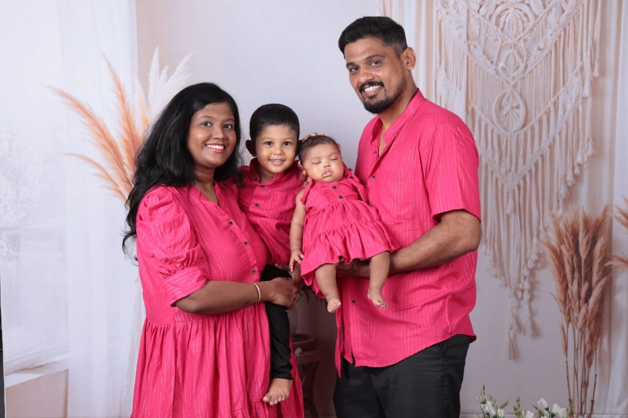 Click to view full screen Starry Hot Pink Short Family Set photo review