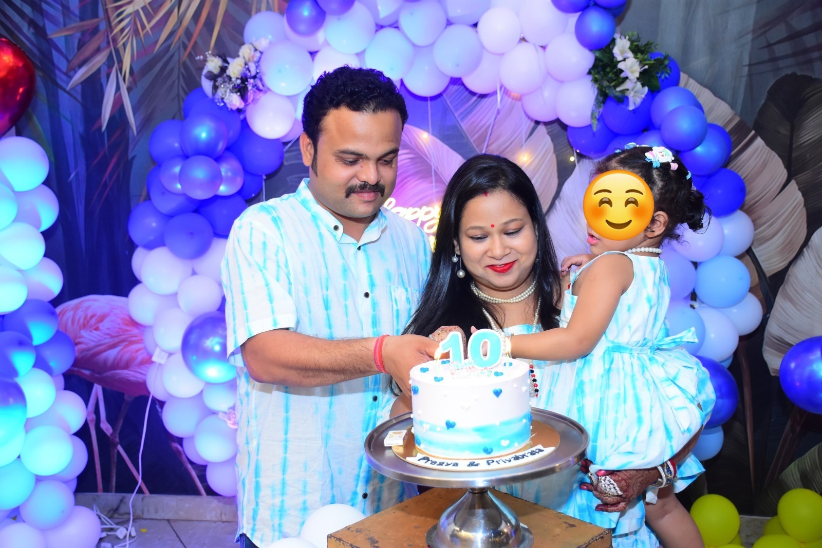 Click to view full screen Blue Shibori Tie Up Family Set photo review